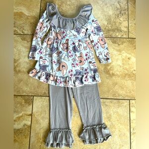 Girls Vintage print Rudolf & Frost Christmas Outfit
